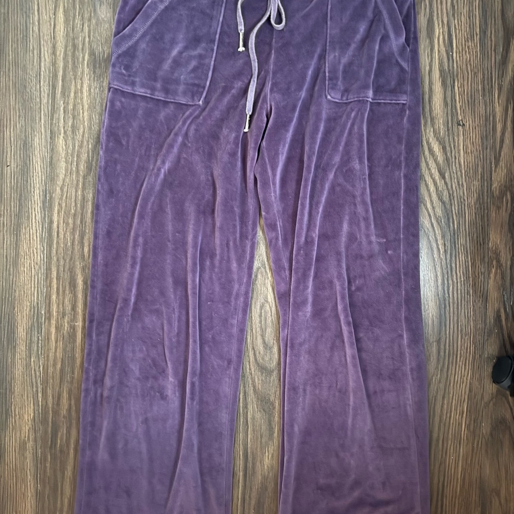 Juicy Couture Purple Velour Drawstring Pants
